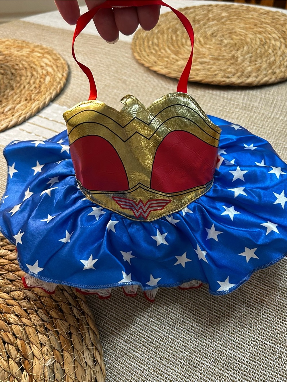 Build-A-Bear BAB Outfit Wonder Woman Dress Red Blue White Stars Superhero